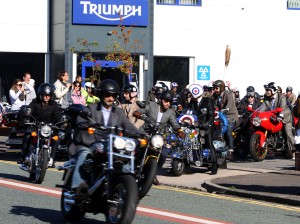 The Distinguished Gentlemens Ride Prostate Cancer UK Youles Triumph Manchester